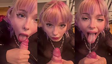 Swallow The Load: DitzyMaruu Licks Up Every Drop Of Cock Cum